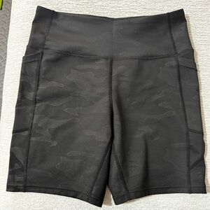 Women's Black Camouflage Bike Shorts